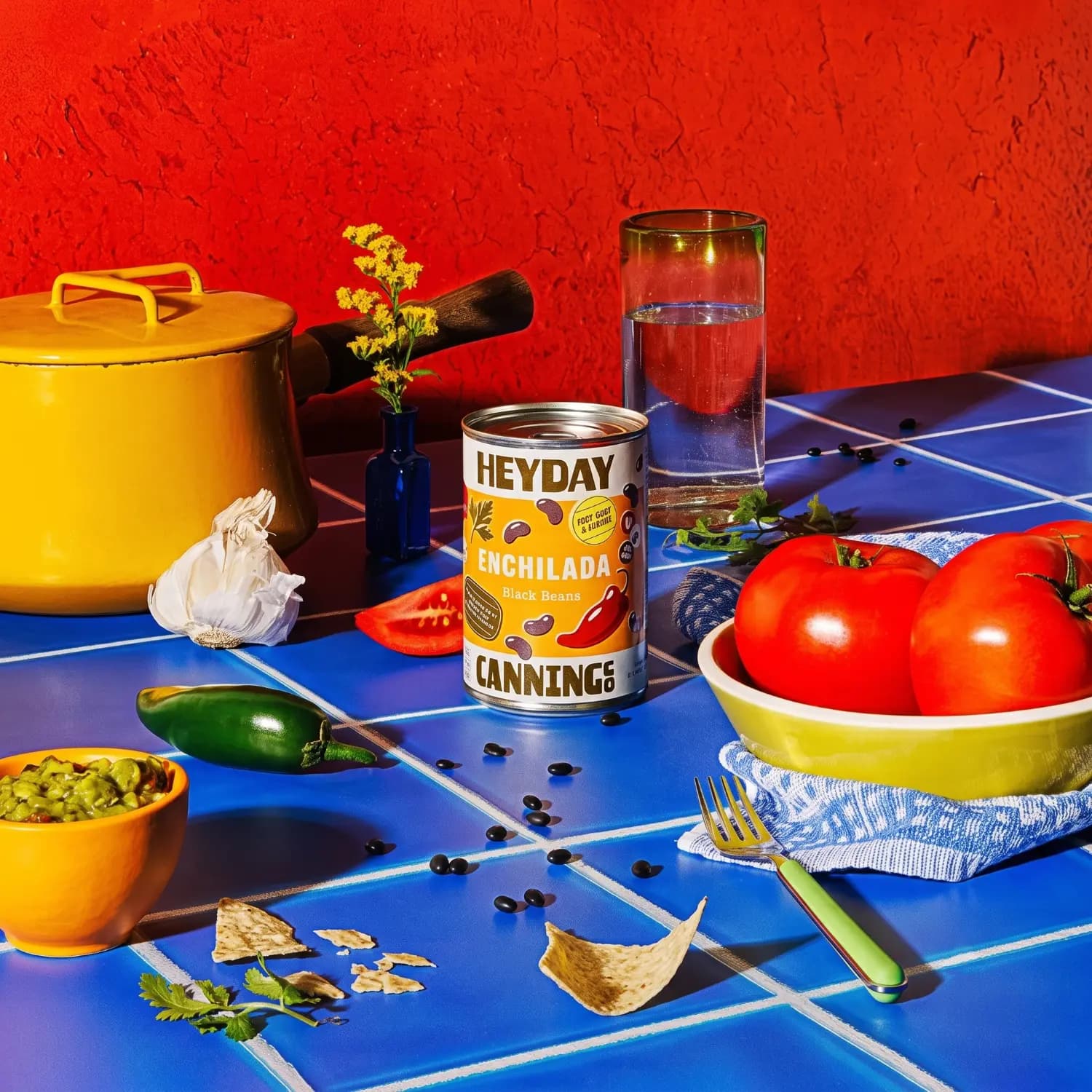 Synthetic marketing and brand campaign study with refined product objects and glass forms